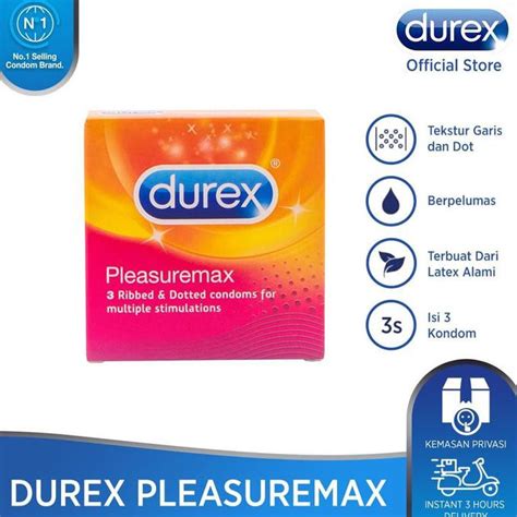 Jual Durex Pleasuremax Isi 3 Foil Kondom Bertekstur Diameter
