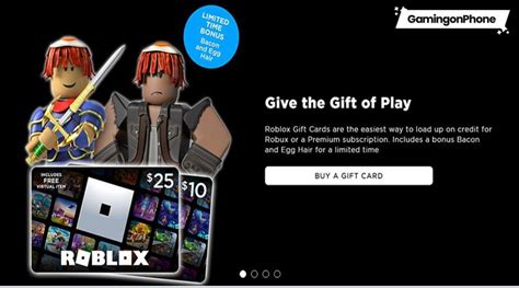 How Much Robux Does A Gift Card Give You