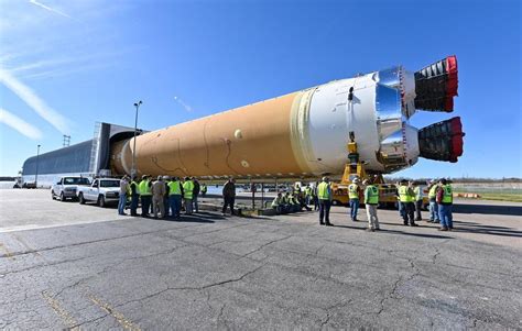 Nasa Moon Rocket Core Leaves For Testing Bbc News