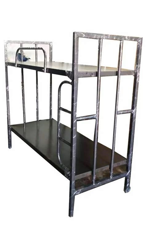 6x25 Feet Iron Double Bunk Bed Suitable For Adults Without Storage