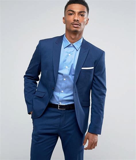 2019 Smart Casual Suits Custom Made Man Suit Slim Suit Jacket Blue
