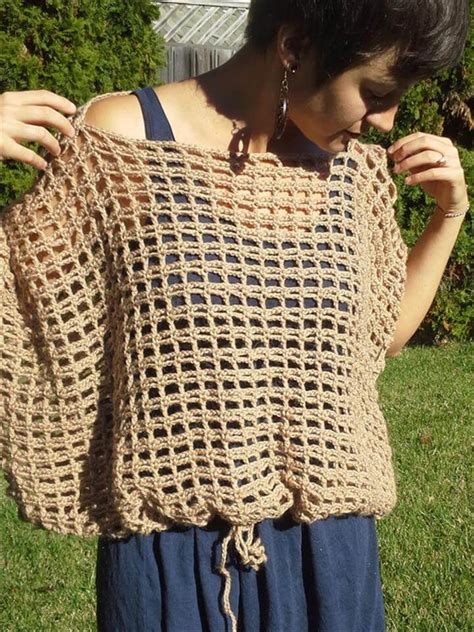 24 Adorable Summer Poncho Free Crochet Design
