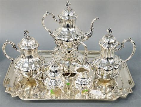 Six Piece Sterling Silver Tea Set Comprising Of Large Jan 01 2020