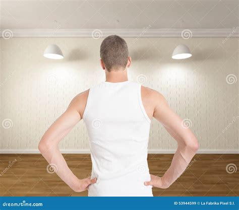 Man Facing The Wall Stock Image Image Of Background 53944599