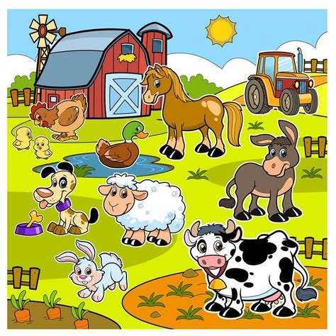Farm By Nabillll On Deviantart Farm Cartoon Farm Animals Preschool