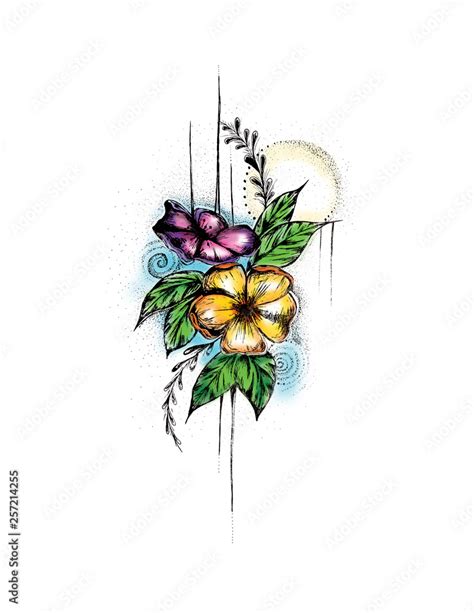 Top 195 Watercolor Flower Tattoo Design