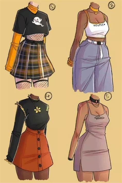 Dress Design Sketches Fashion Design Drawings Cartoon Outfits Anime