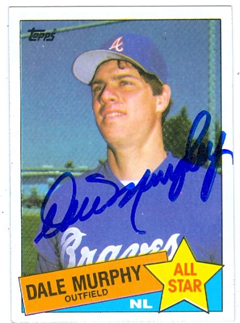 Estimated correct psa 10 value: Dale Murphy autographed Baseball Card (Atlanta Braves) 1985 Topps #716 All Star