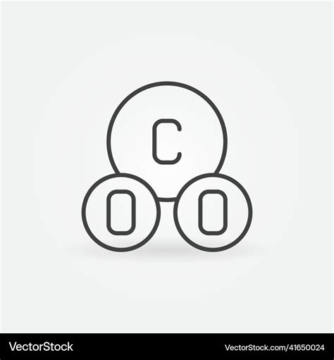 Carbon Dioxide Co2 Chemical Formula Line Vector Image