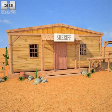 Wild West Railstation Sheriffs Office 03 Set 3d Model Download Life