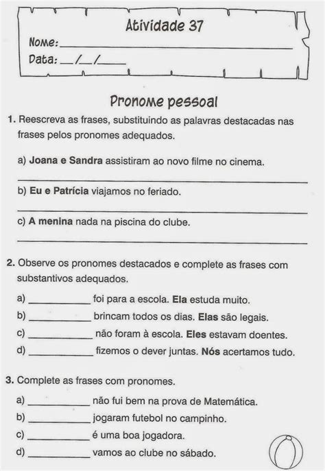 Atividades Pronomes Demonstrativos 4o Ano