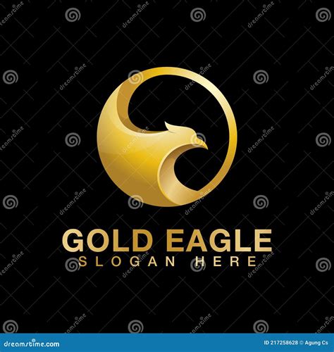 Luxury Golden Eagle Logo Design Stock Vector Illustration Of Elegant