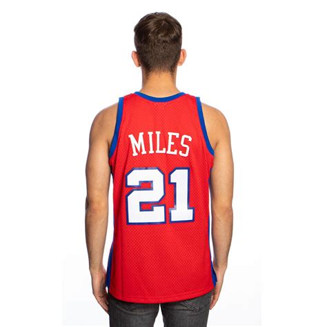 Mitchell And Ness Los Angeles Clippers 21 Darius Miles University Red