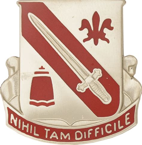 1092nd Engineer Battalion Unit Crest Nihil Tam Difficile