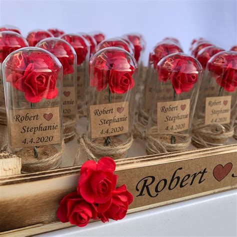 Thank you Gifts for Guests Glass Wedding Favor Beauty And The Beast