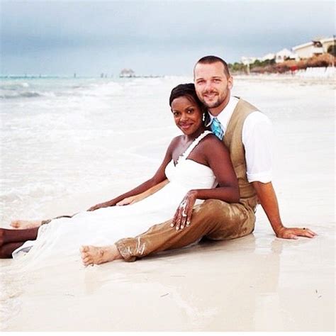 Beautiful Interracial Couple Beach Wedding Photography In The Surf Love Wmbw Bwwm Swirl