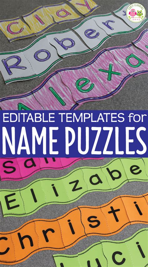 Puzzle activities for preschoolers and beyond. Printable Name Puzzles For Preschoolers | Printable ...