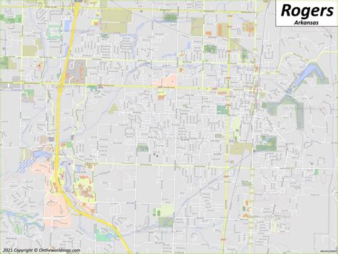 Rogers Map Arkansas Us Maps Of Rogers