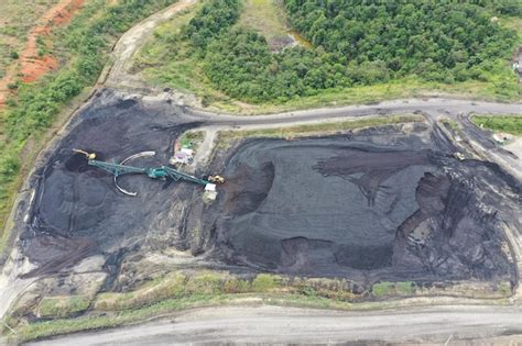 Premium Photo Aerial View Industrial Of Opencast Coal Mining With