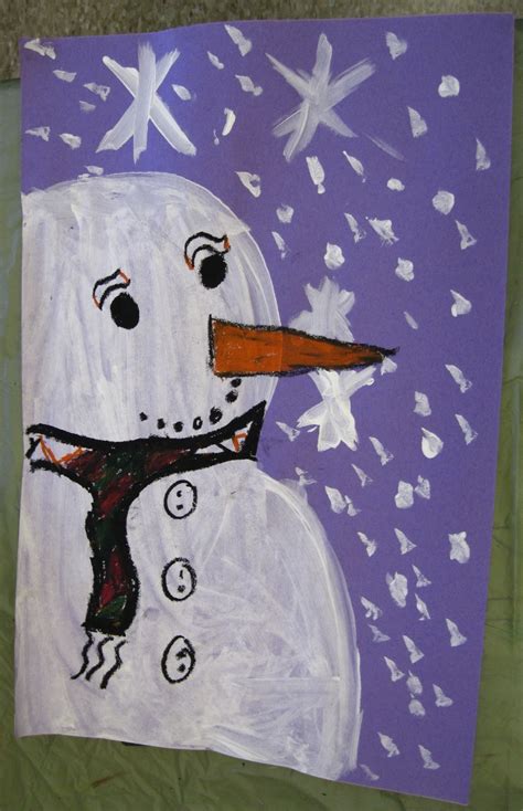 Color Collage And Much More Snowmen Paper Collages