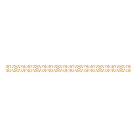 Transparent Flower Border Line Png Golden Decorative Border