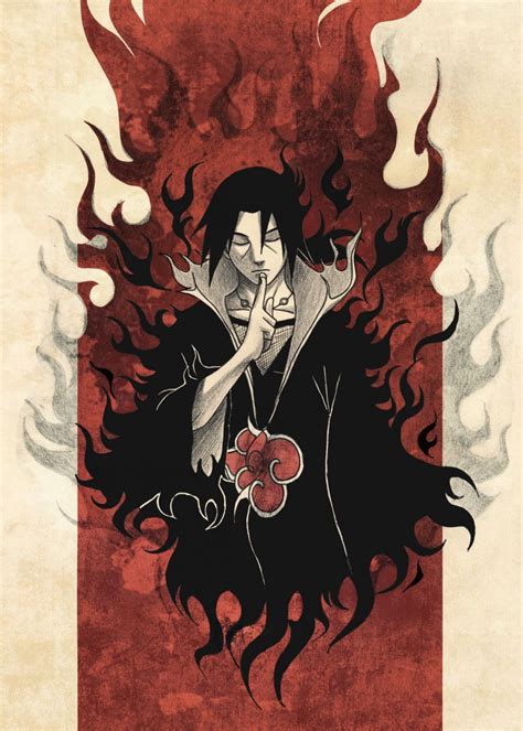 Amaterasu Poster Print By Mcashe Art Displate Itachi Uchiha
