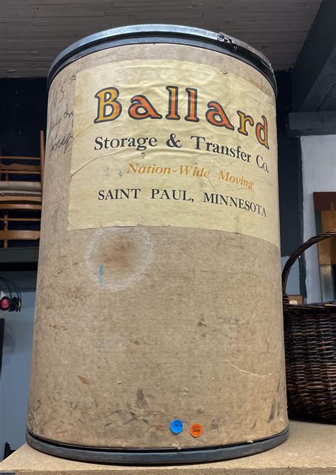 Lot Large Ballard Storage And Transfer Moving Barrel