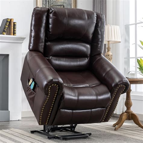 Amazon Com MEETWARM Large Power Lift Electric Recliner Chair With Massage And Heat Overstuffed