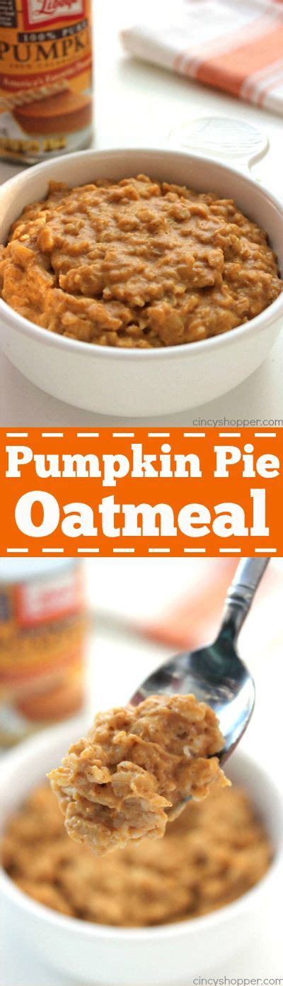 Pumpkin Pie Oatmeal Recipe Pumpkin Pie Oatmeal