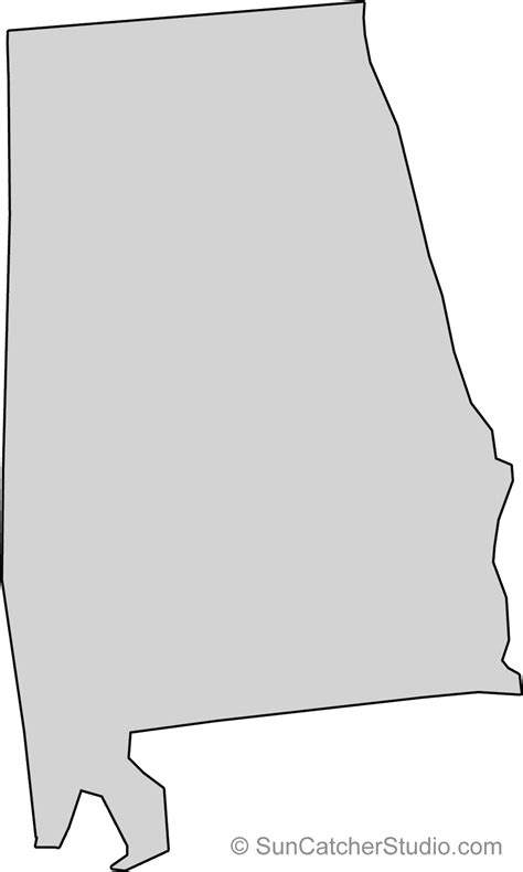 Alabama State Outline Png Illustration Clipart Large Size Png Image