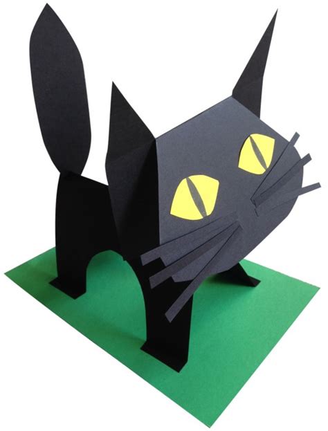 Maybe you would like to learn more about one of these? Black Paper Cat - Art Projects for Kids
