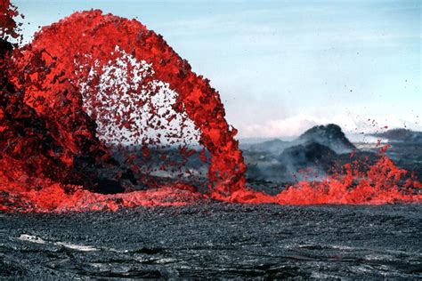 Erupting Lava During Daytime · Free Stock Photo