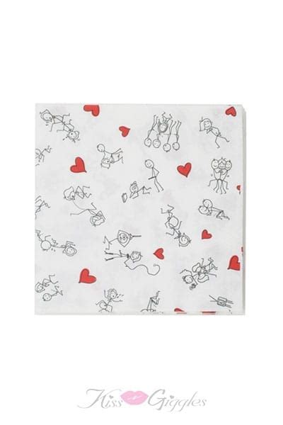 Dirty Napkins With Stick Figure Sex Party Supplies 8 Pack