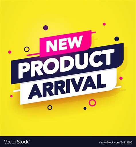 new product arrival sign modern business banner vector image