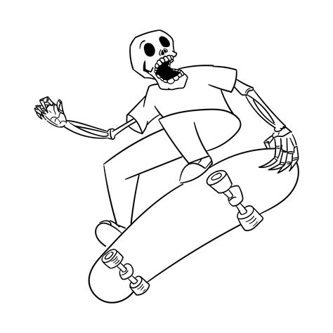 Printable Skeleton Coloring Pages
