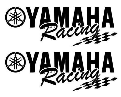 Yamaha factory racing vector logo (svg). Yamaha Racing Sticker BLACK 2X Stickers Motocross Jetski ...