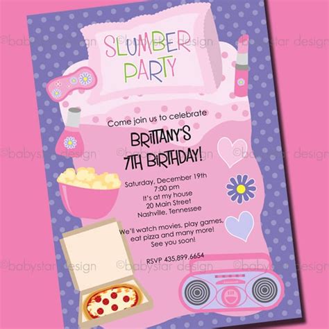 Deck out your next party with descendants invitations. Template Sleepover Party Invitation