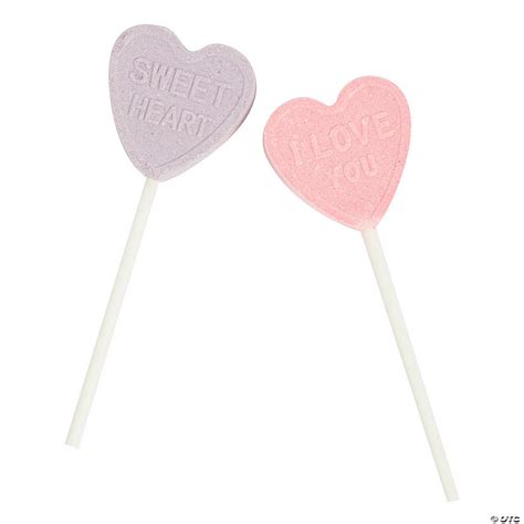 Valentine Conversation Heart Lollipops Oriental Trading