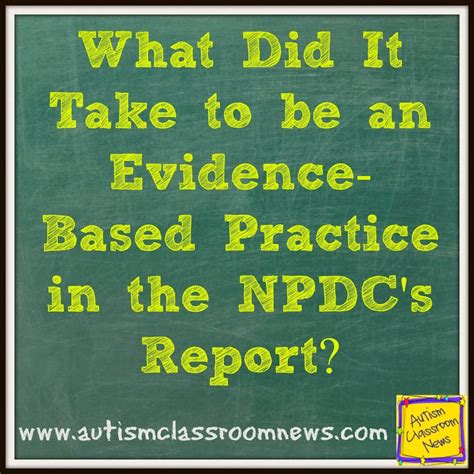 What Did It Take To Be An Evidence Based Practice Autism Classroom