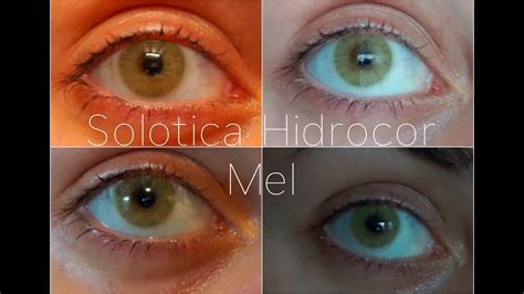 Solotica Hidrocor Mel Contacts For Brown Eyes Youtube