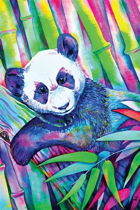 Panda Bliss Canvas Art Print By Zaira Dzhaubaeva Icanvas