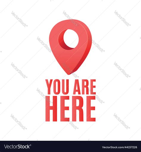 You Are Here Map Icon Navigation Mark Arrow Vector Image