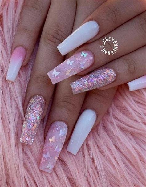 Coffin Cute Light Pink Acrylic Nails Dreaming Arcadia