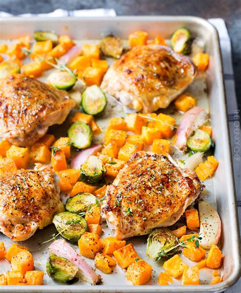 Sheet Pan Maple Mustard Roasted Chicken The Chunky Chef
