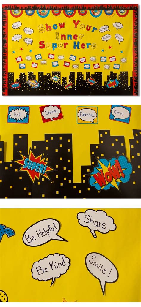 Superhero Bulletin Board For The Classroom Feature Student
