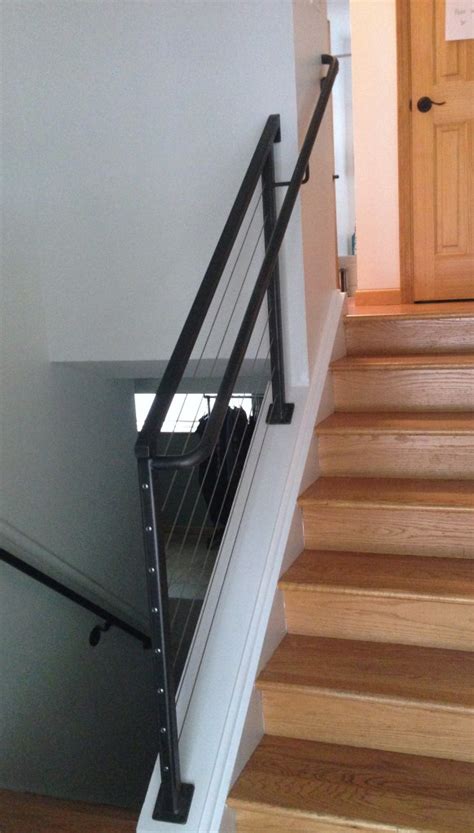 Classically Simple Cable Railing With Handrail Mclean Forge And Welding