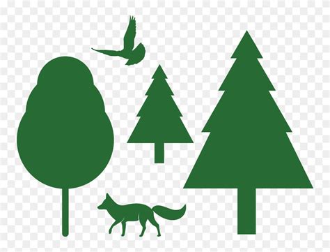 Download Healthy Forests Wildlife Graphic Christmas Tree Clipart Pinclipart