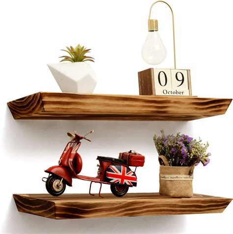 Artbroz Rustic Floating Shelves For Wall Set Of 2 Heavy