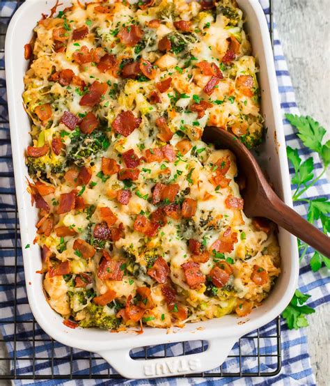 Top chicken with leek, tomatoes, and cauliflower. Chicken Bacon Ranch Casserole | Easy Recipe with Healthy ...