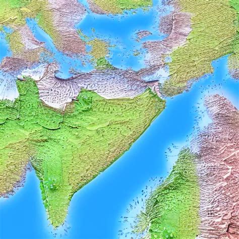 Middle East D Render Topographic Map Hot Sex Picture